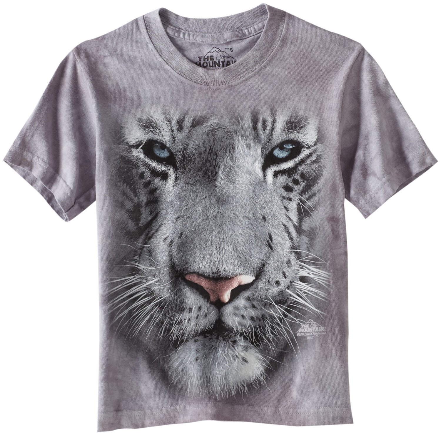 The Mountain White Tiger Face Mens T-shirt